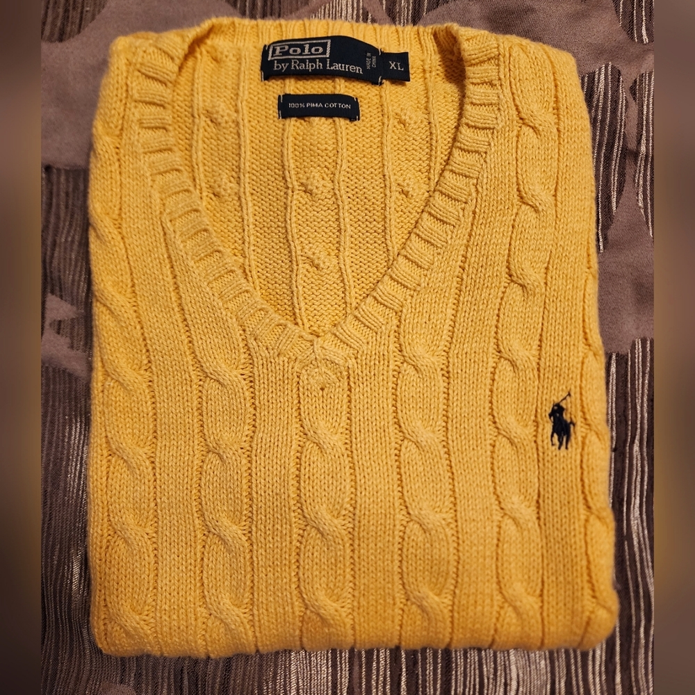 Polo by Ralph Lauren Cable Knit Vneck Vest